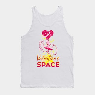 space valentine funny day for girls Tank Top